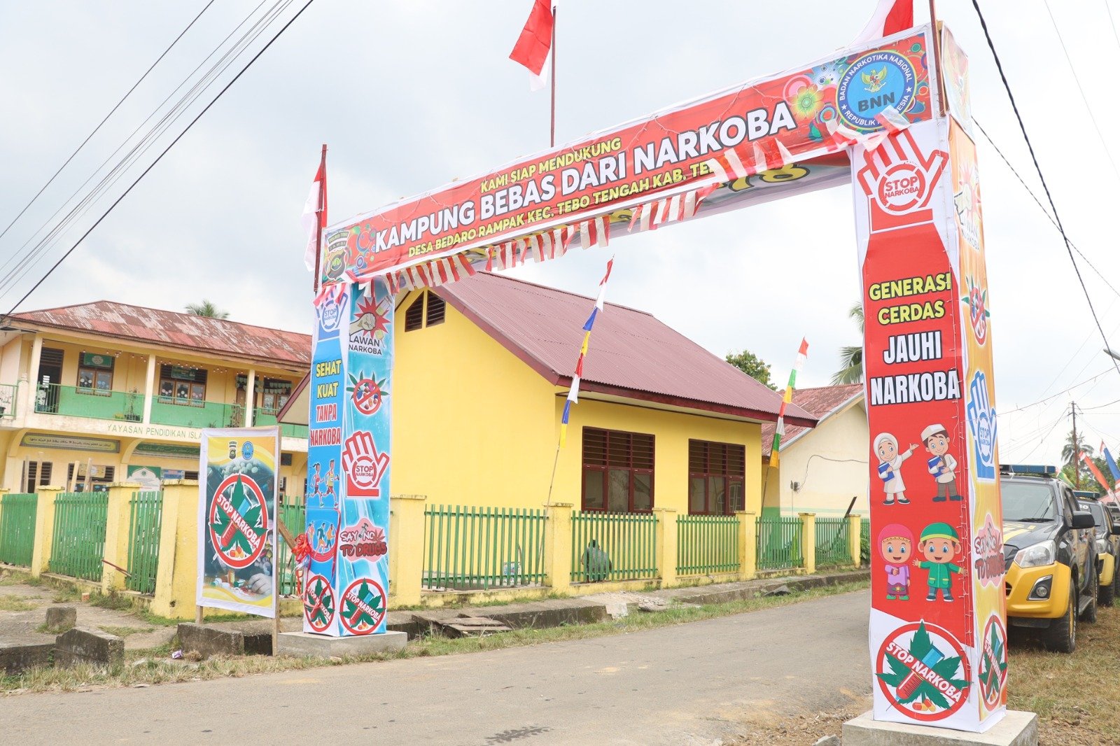 Peduli Akan Maraknya Bahaya Narkotika, Polres Tebo Launching Kampung Bebas Narkoba