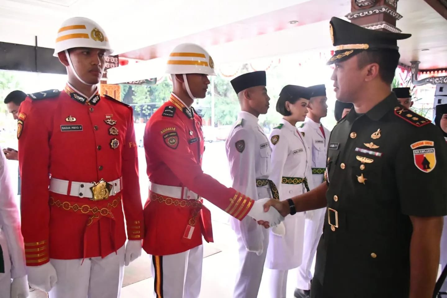 Bareng Forkopimda Dandim Mojokerto Hadiri Pengukuhan Anggota Paskibraka
