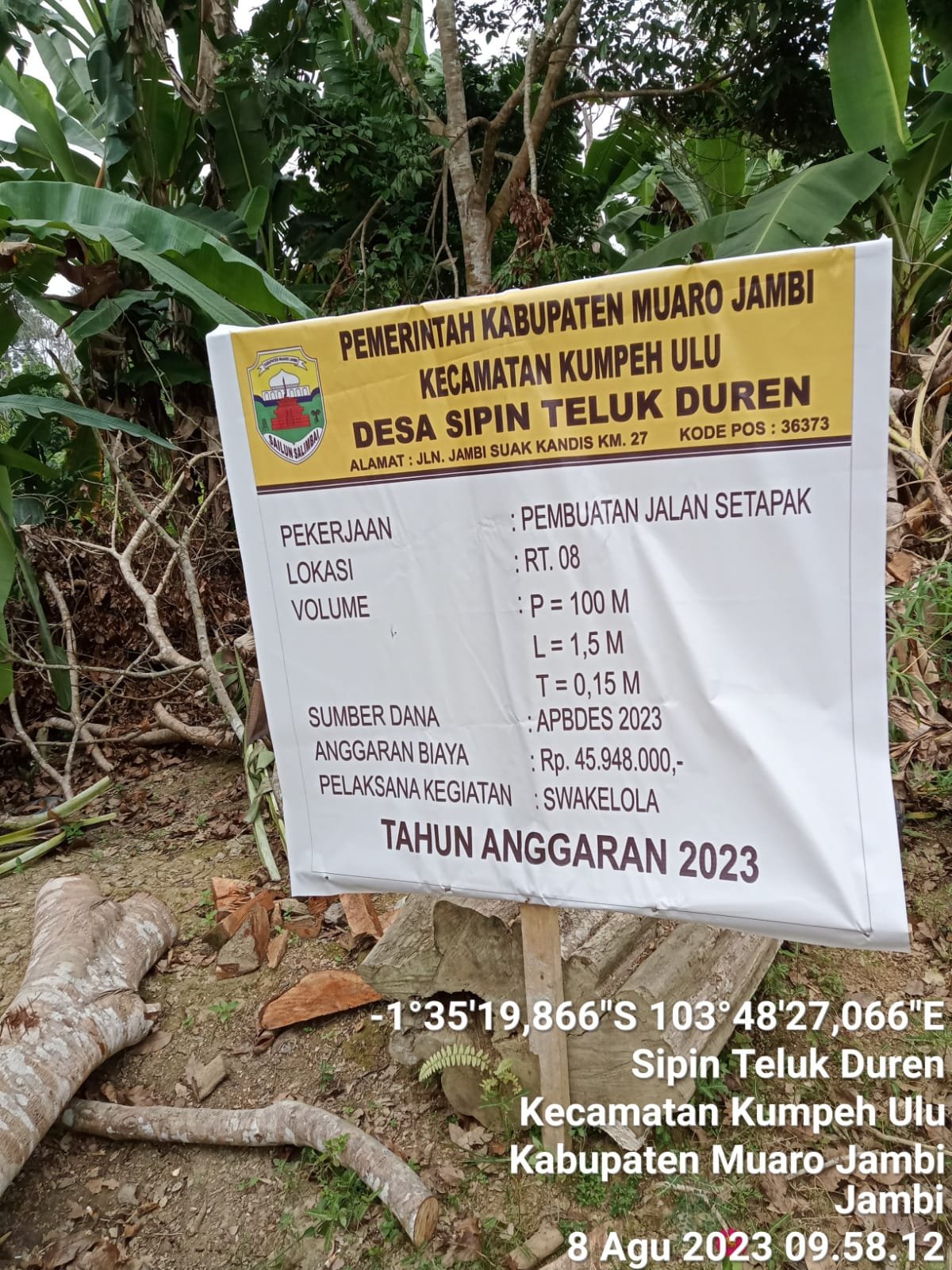 Diduga Mark Up RAB Pekerjaan JUT Sipin Teluk Duren Terindikasi Modus Korupsi