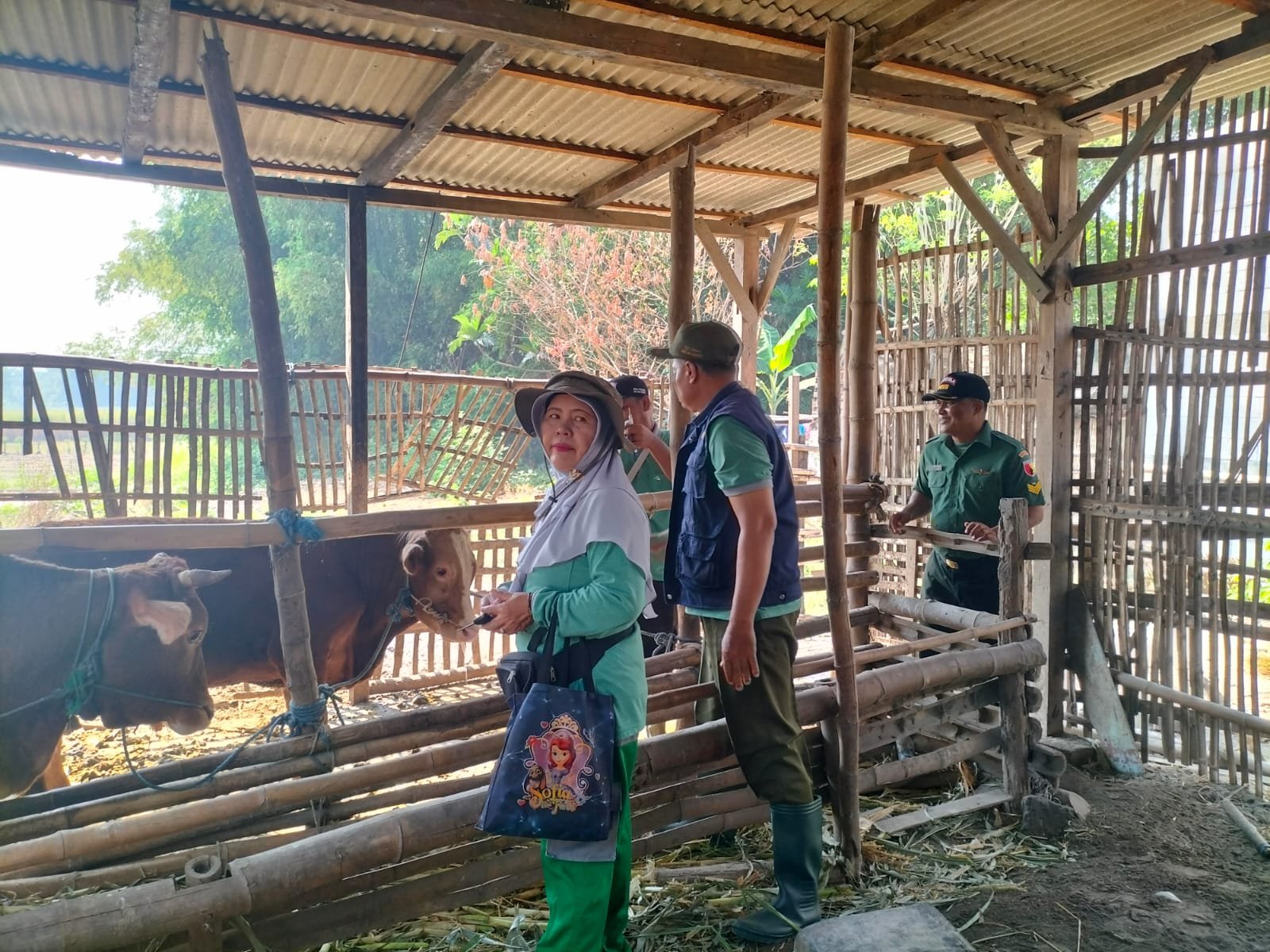 Pantau PMK, Koramil 0815/06 Kemlagi Bareng Distan Gencar Lakukan Vaksinasi