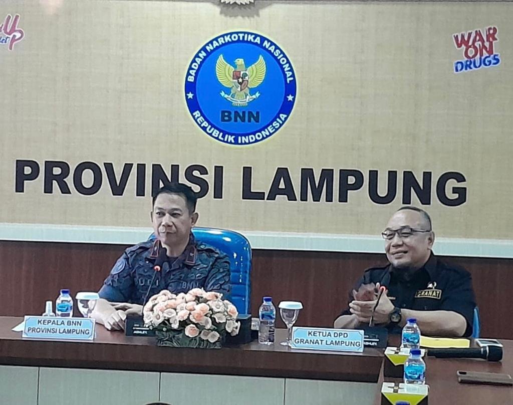 BNN Provinsi Lampung Akan Bersergi Dan Kalaborasi Dengan GRANAT