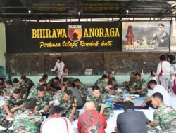 Kompak Jum’at Berkah Kodim Mojokerto, Dandim Sarapan Bareng Anggota