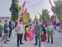 Koramil Bangsal – Polsek – Pol PP Bersinergi Amankan Gerak Jalan Kemerdekaan