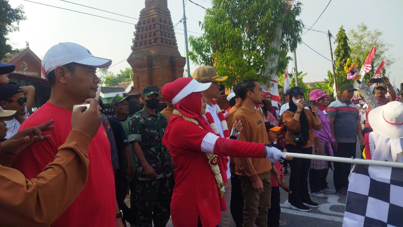 Koramil Bangsal - Polsek - Pol PP Bersinergi Amankan Gerak Jalan Kemerdekaan