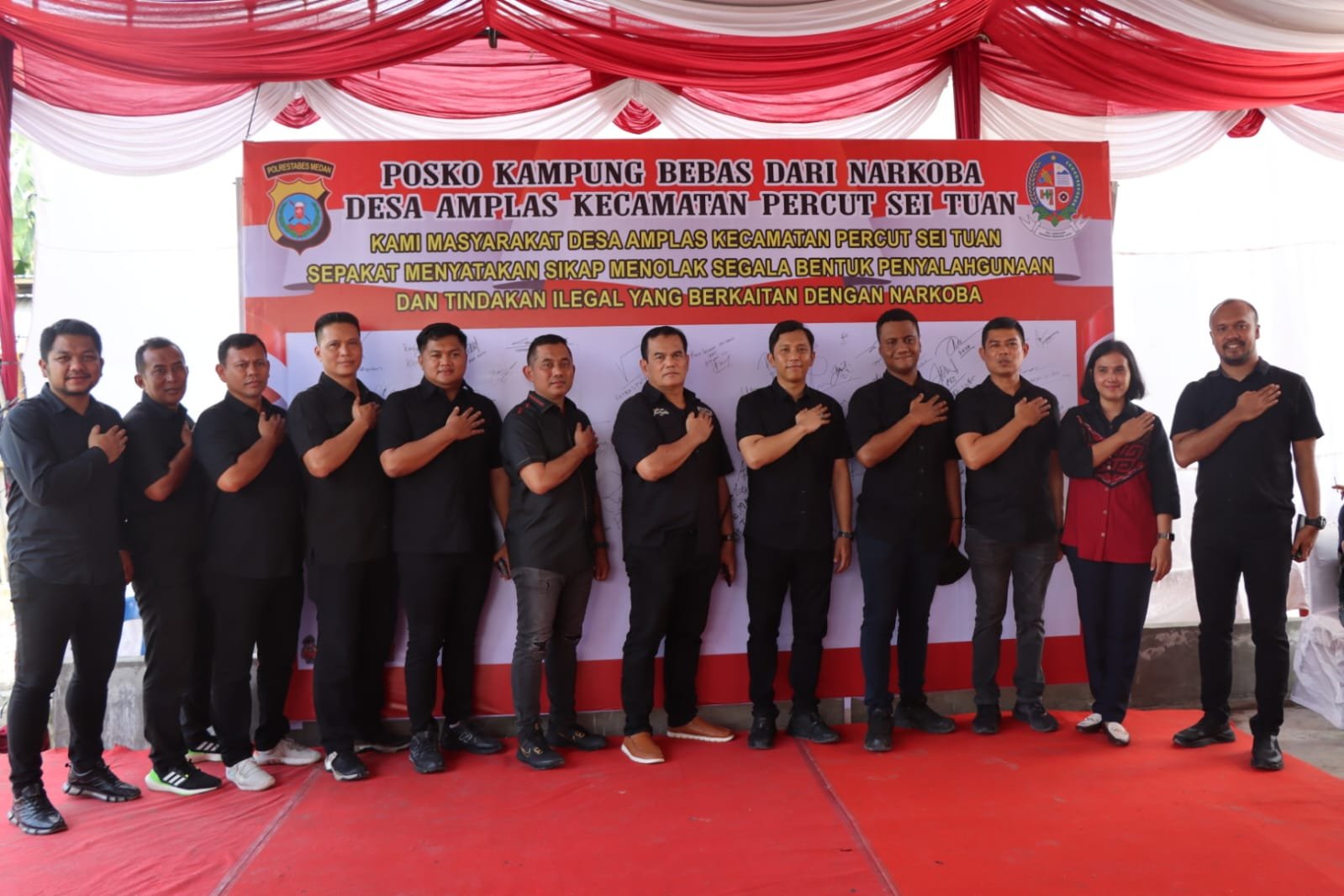 Polrestabes Medan Ungkap Ratusan Kilo Narkotika Dan Resmikan Kampung Bebas Narkoba Berbasis Teknologi