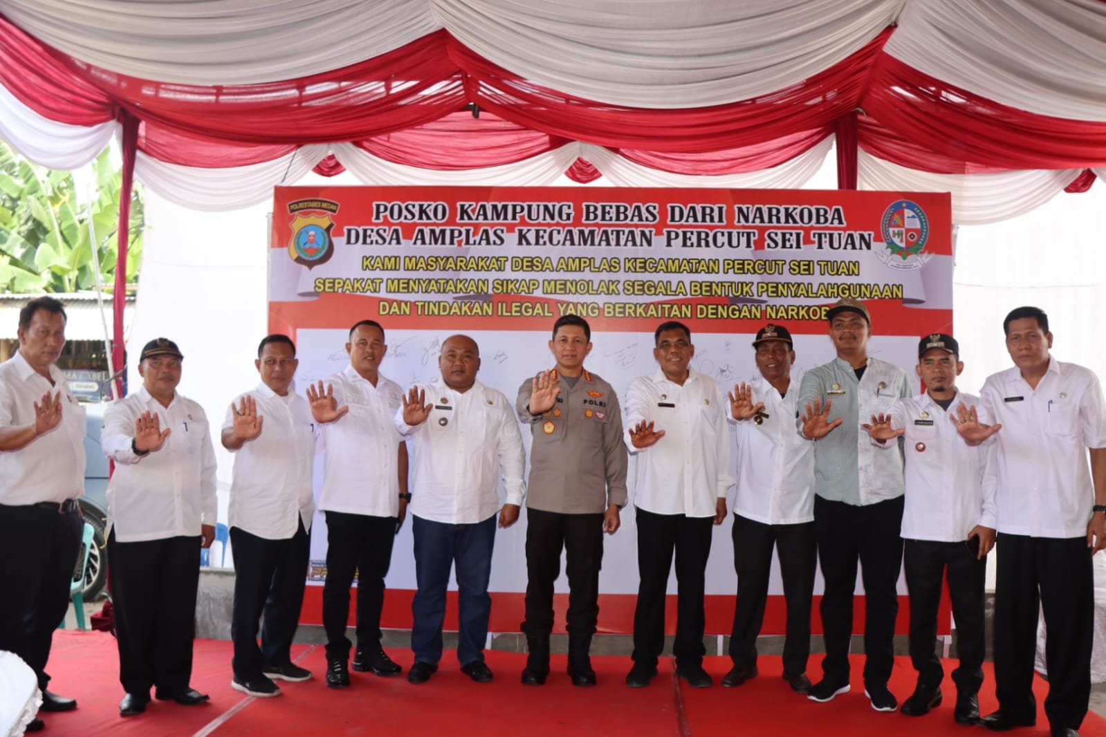 Polrestabes Medan Ungkap Ratusan Kilo Narkotika Dan Resmikan Kampung Bebas Narkoba Berbasis Teknologi