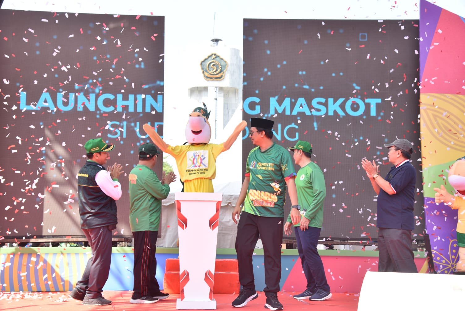 Bupati Sidoarjo Kenalkan Maskot Si Udeng Porprov VIII Jatim 2023