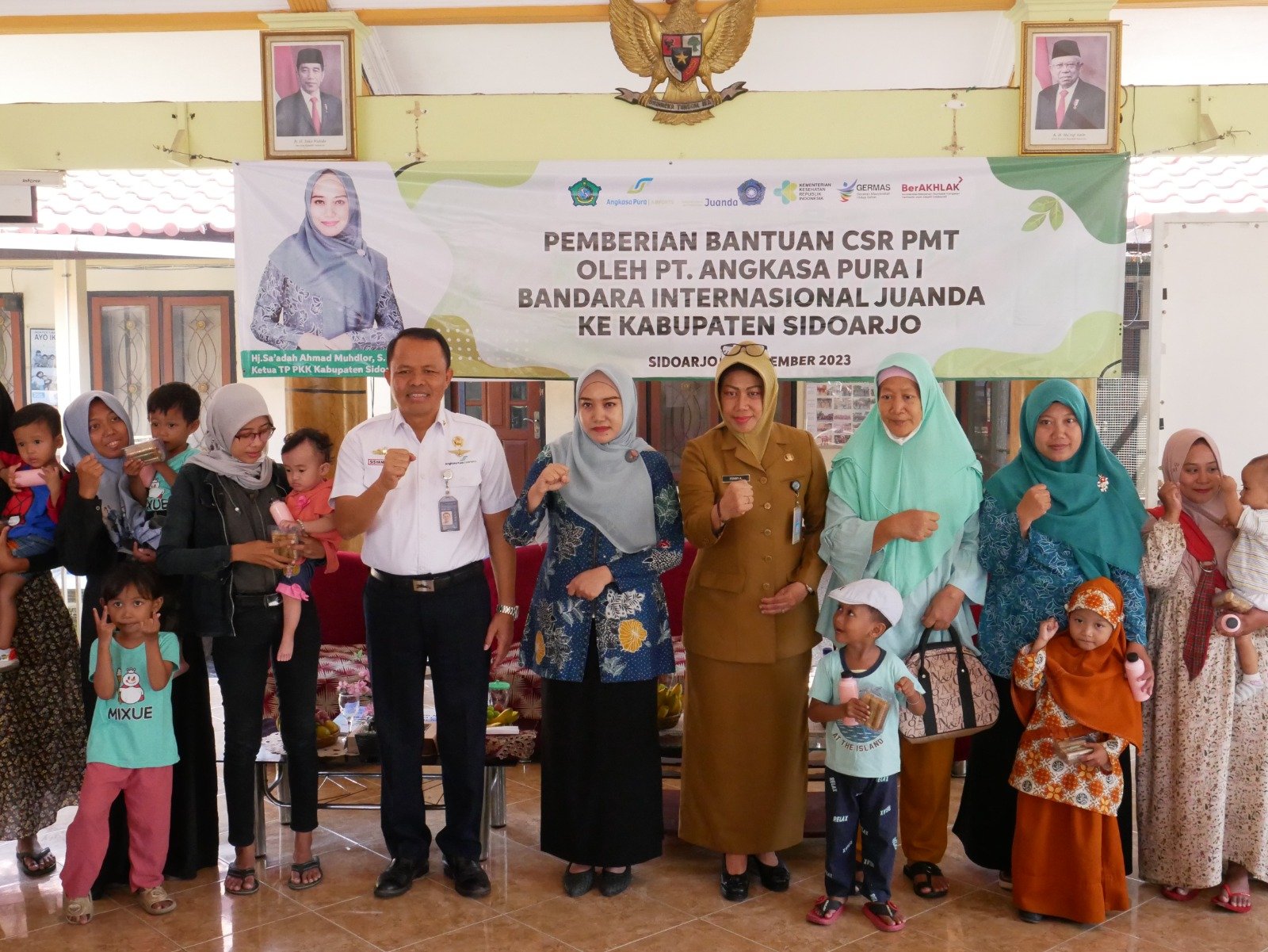Ning Sasha Ucapkan Terimakasih ke AP I Juanda Ikut Gerak Bersama Turunkan Stunting, AKI dan AKB di Sidoarjo