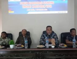 Pj Bupati Aceh Timur Ir. Mahyuddin, M.Si yang diwakili Pj Sekda Aceh Timur, T. Reza Riski, M.Si, SH. Membuka Forum Koordinasi Stunting Tingkat Kabupaten Tahun 2023 Aceh Timur