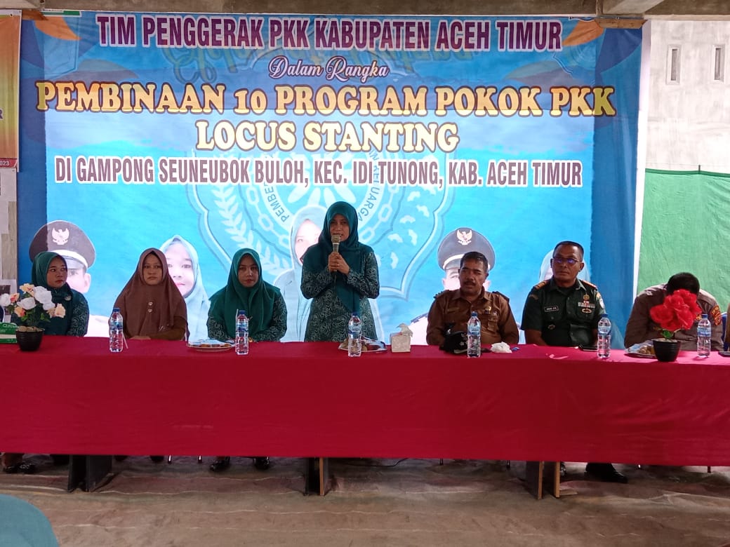 Kegiatan TP PKK Kabupaten Aceh Timur Ikuti Pembinaan 10 Program Pokok PKK Locus Stanting