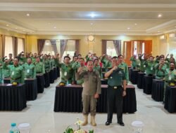 Tingkatkan Kapasitas Satlinmas, Danramil 0815/17 Trawas Bekali Materi Bela Negara