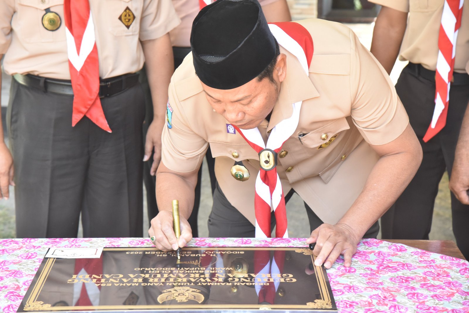 Wabup Sidoarjo H.Subandi Resmikan Gedung Kwartir Ranting Pramuka Candi