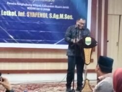 Sekda Muaro Jambi Hadiri Perpisahan Perwira Penghubung Kodim 0415 Jambi Letkol inf Syafendi,S.Ag., MSos.