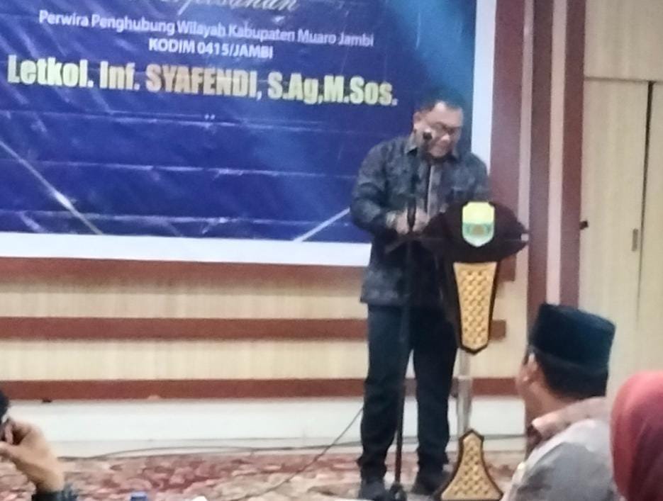 Sekda Muaro Jambi Hadiri Perpisahan Perwira Penghubung Kodim 0415 Jambi Letkol inf Syafendi,S.Ag., MSos.