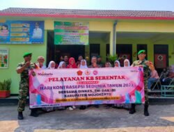 Hari Kontrasepsi Dunia, Koramil 0815/12 Ngoro Bareng UPT PKM Manduro Berikan Pelayanan KB Serentak