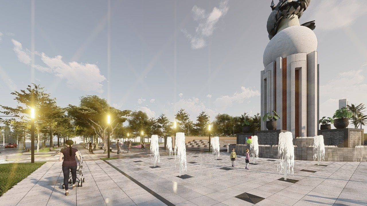 Gus Muhdlor Revitalisasi Alun-alun Sidoarjo, Bangun Taman Air Mancur