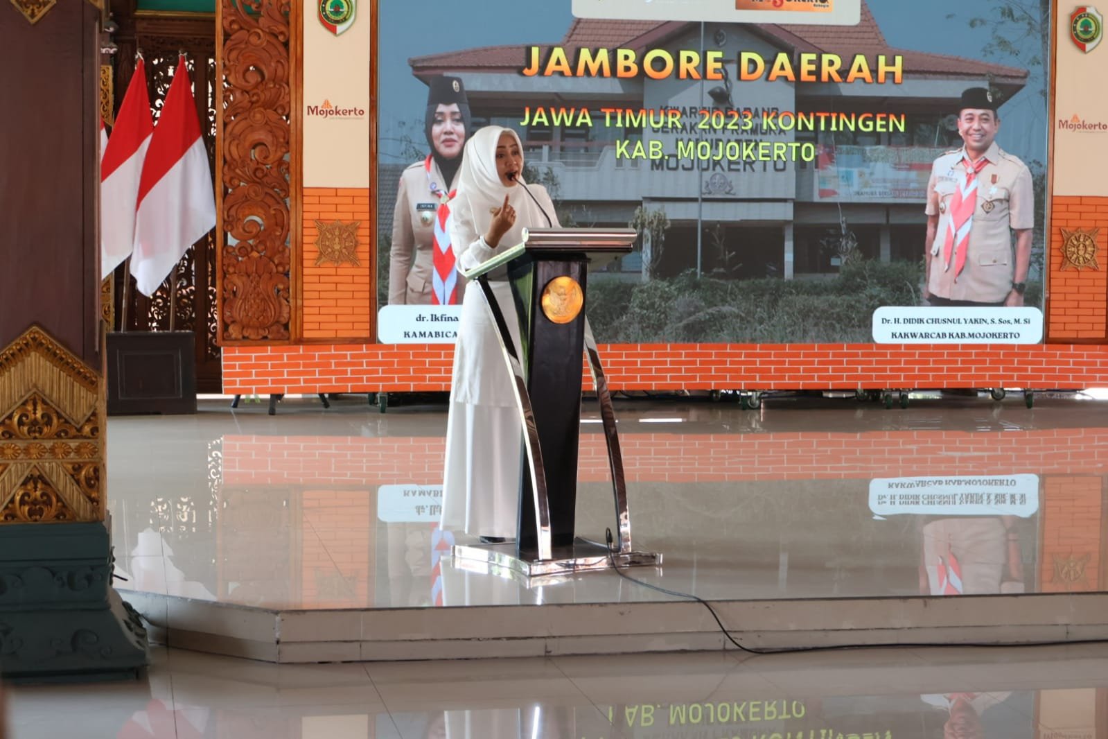 Bupati Ikfina Lepas 42 Kontingen Kabupaten Mojokerto Untuk Jambore Jatim 2023