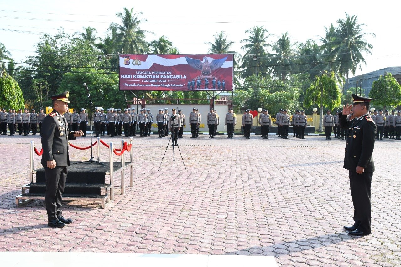 Polres Aceh Timur Gelar Upacara Peringatan Hari Kesaktian Pancasila Tahun 2023