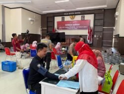 HUT Humas Polri ke-72, Polres Aceh Timur Sumbang Darah ke PMI