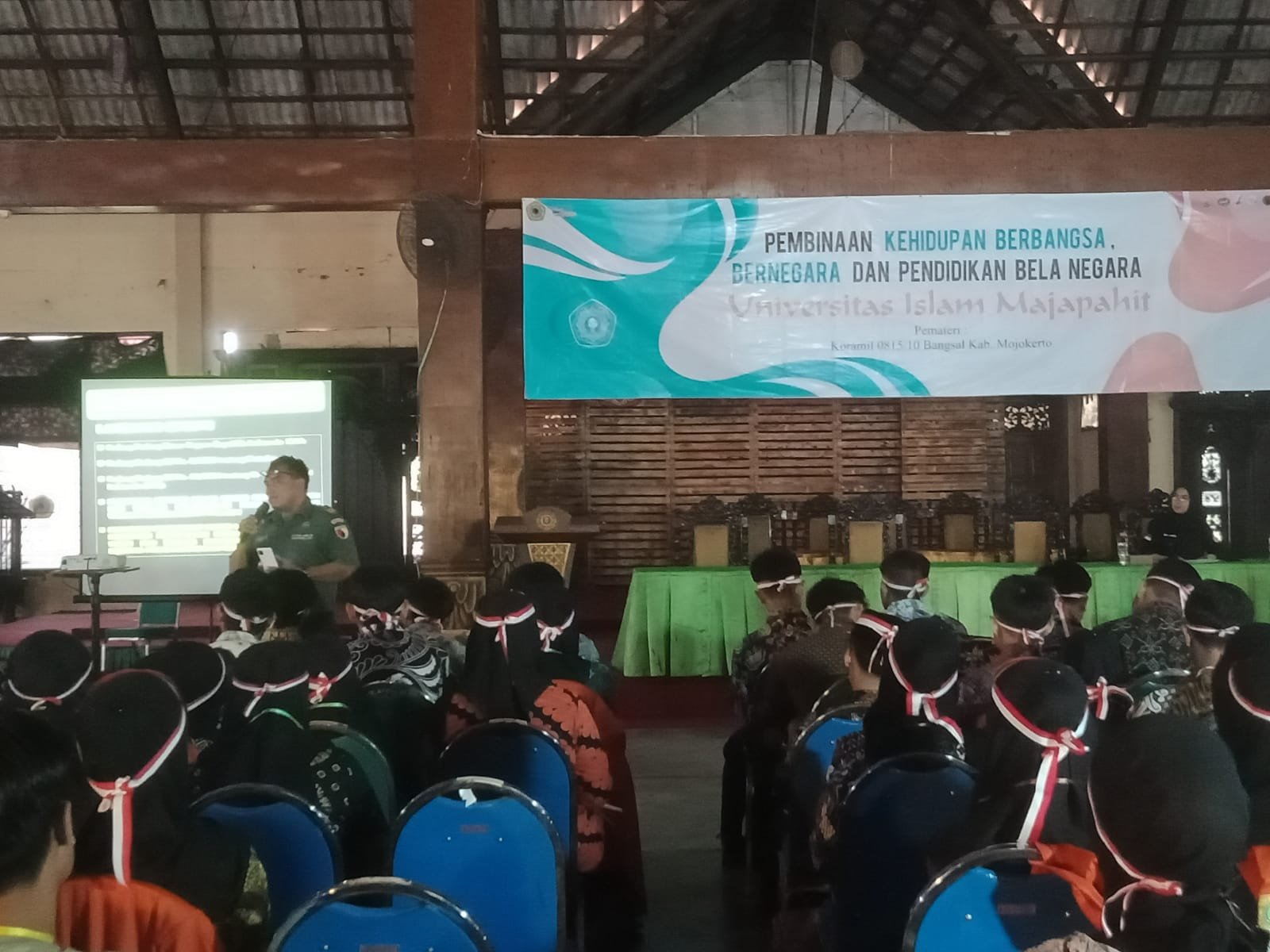 PKKMB Unim, Danramil Bangsal Sampaikan Wasbang Bela Negara