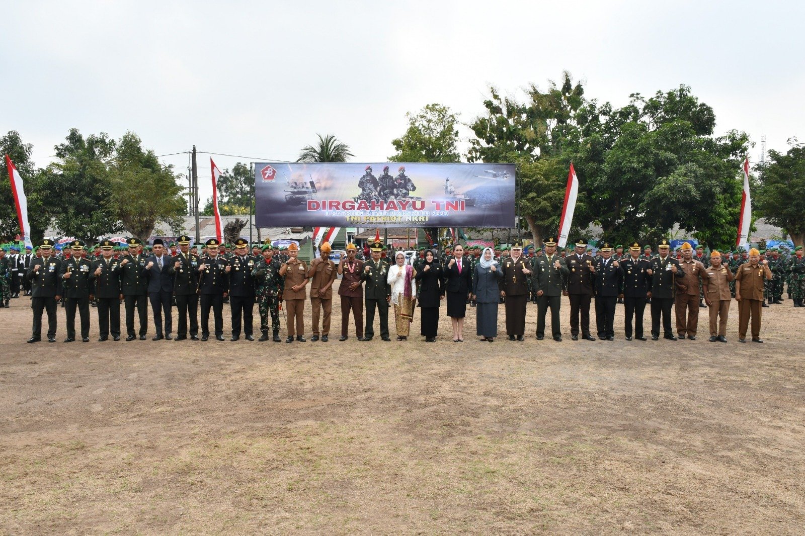 Kodim 0815/Mojokerto Kerahkan Personel Ikuti Upacara Peringati HUT TNI Ke-78