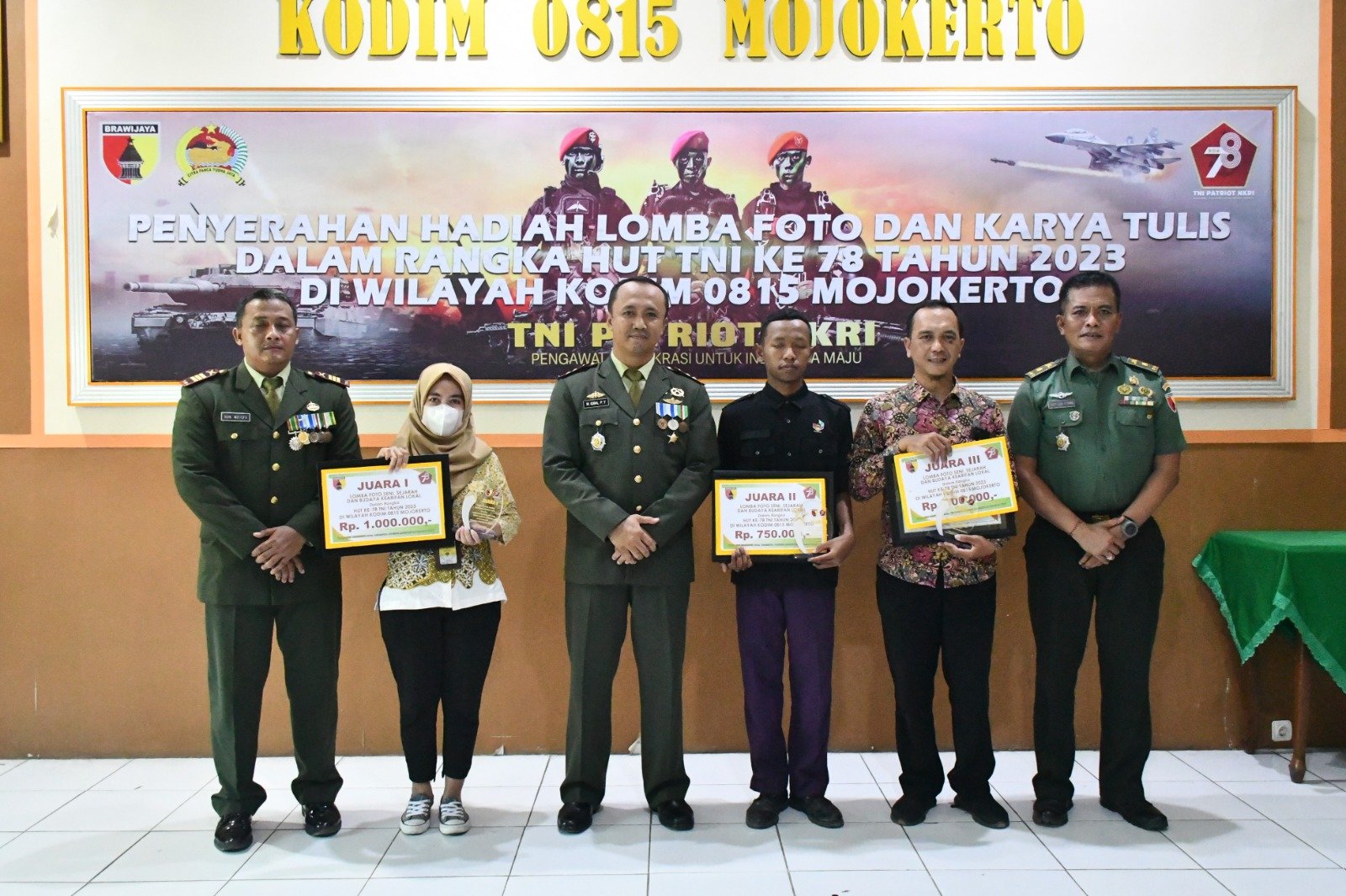 Kodim 0815/Mojokerto Gelar Puncak Acara Penganugerahan Lomba Karlis & Fotografi Kesenian Daerah