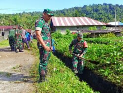 Danramil 1509 – 01 Bacan Menggandeng Babinsa Berkunjung Di Desa Kaputusang