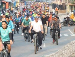 Wabup Tanjabbar Hairan Ikuti Gowes Bersama Kodim 0419/Tanjab