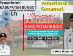 Pemerintah Dusun Senamat Mengucapkan Dirgahayu Ke-58 Kabupaten Bungo