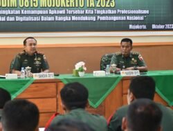 Tingkatkan Kemampuan Aparat Teritorial, Dandim Mojokerto : Adaptasi Binter Digital Menuju Indonesia Modern