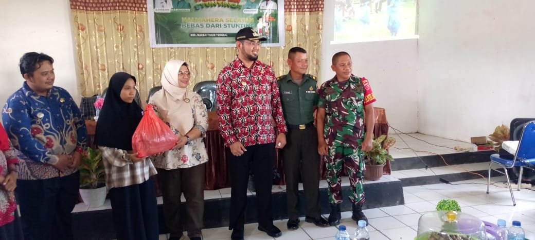 Danramil 1509-01/ Bacan Hadiri Grebek Stunting di Desa Bibinoi Kecamatan Bacan Timur Tengah