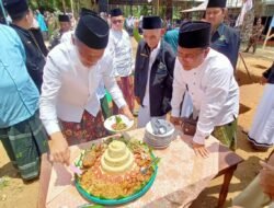 Peletakan Batu Pertama  Pembangunan Tugu NU di Desa Tegal Arum Rimbo Bujang Berjalan Dengan Lancar