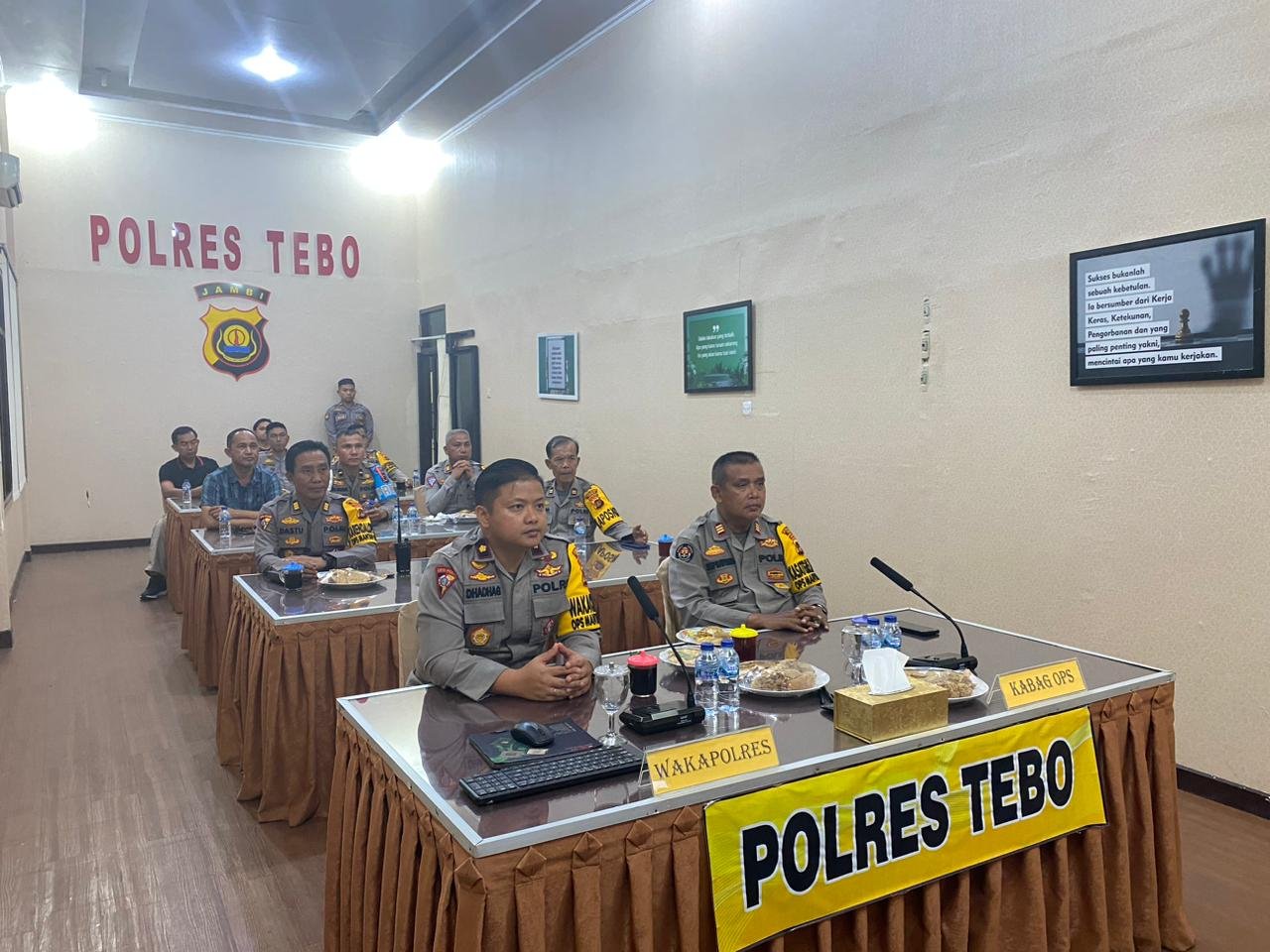 Polres Tebo Sukuran Humas Polri Yang Ke 72 Dilaksanakan Secara Daring Melalui Zoom Meeting