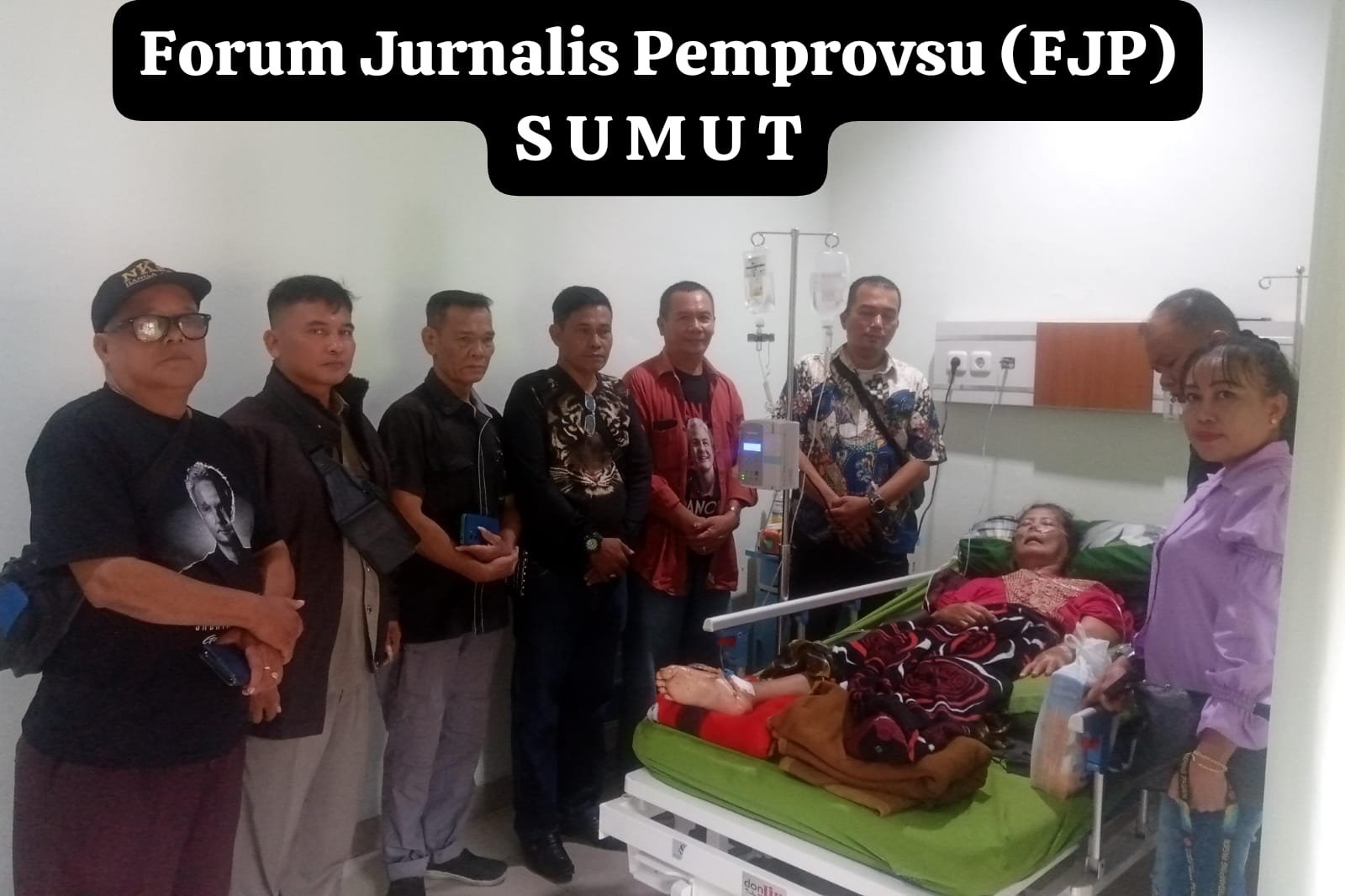 Forum Jurnalis Pemprovsu (FJP) Sumut Gelar Baksos Kunjungi Orang Sakit