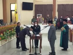 Rapat Paripurna DPRD Tanggamus Dalam Rangka PAW Masa Jabatan 2019-2024 Dan Penanda Tanganan Propemda 2023