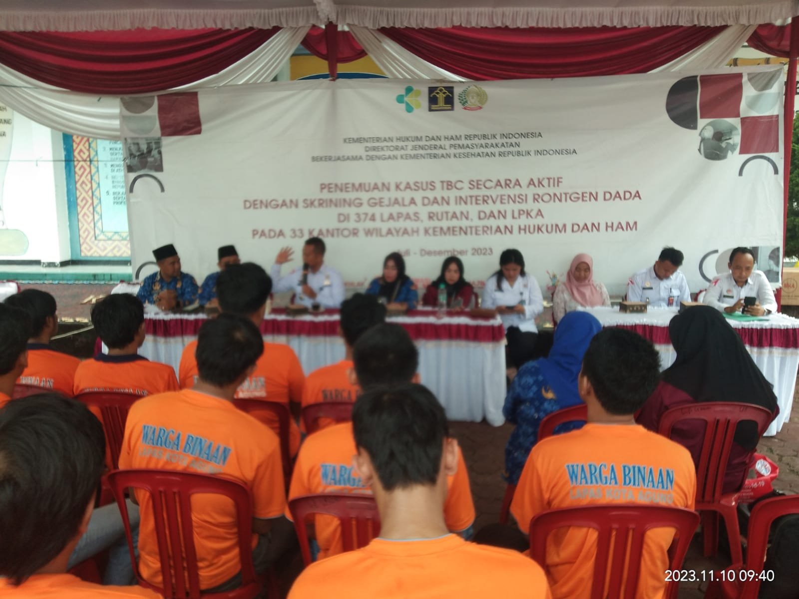 Bersama Dinas Kesehatan Lapas Kelas II B Kotaagung Mengadakan Skrining Gejala Intervensi Rontgen Dada