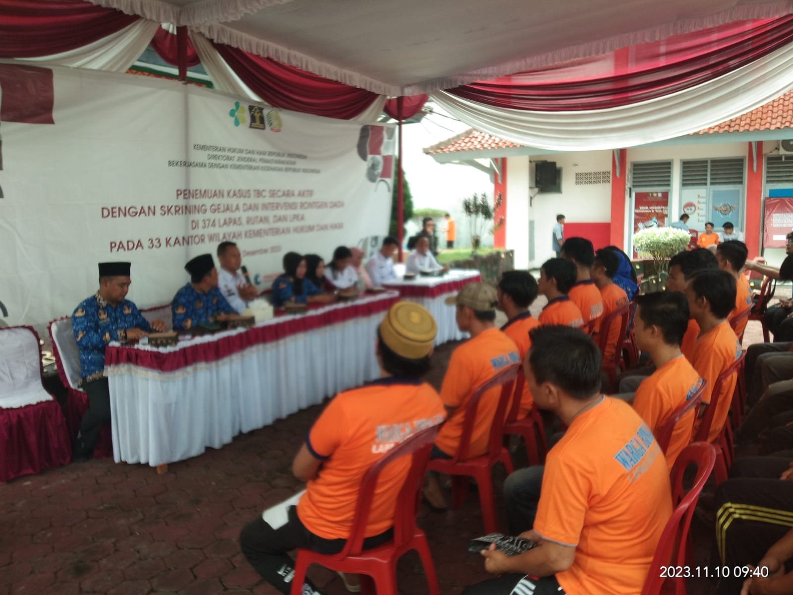 Bersama Dinas Kesehatan Lapas Kelas II B Kotaagung Mengadakan Skrining Gejala Intervensi Rontgen Dada