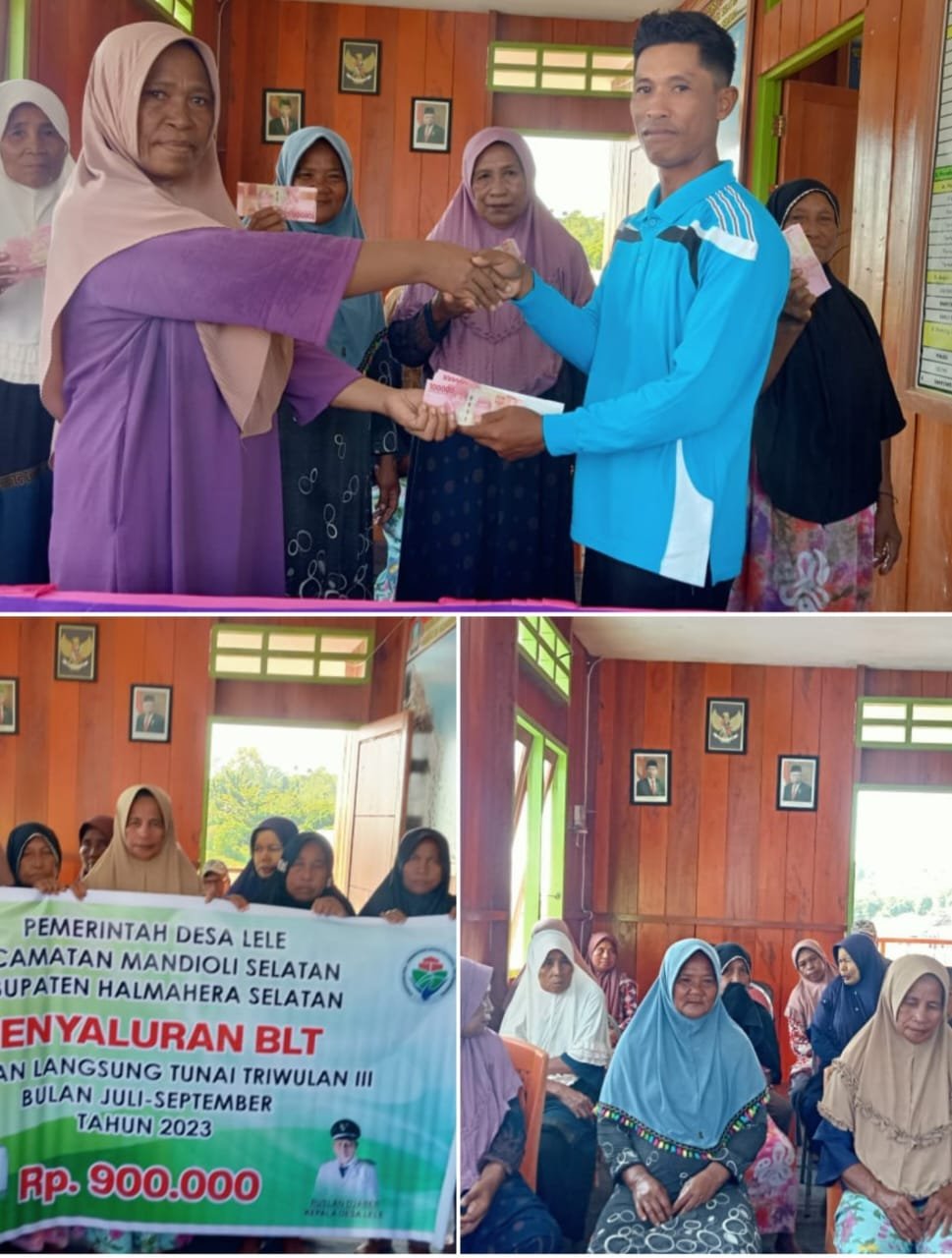 Pemdes Lele Kembali Salurkan BLT DD Tahap Ill 2023 Ke 28 KPM