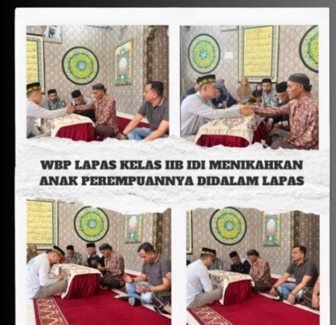 Warga Binaan Lapas Kelas IIB Idi Menikahkan Anak Perempuannya Didalam Lapas