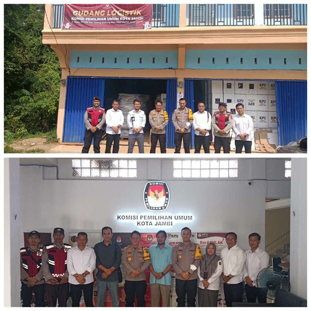 Kapolresta Jambi Cek Langsung Gudang Logistik, Pastikan Kesiapan Pemilu 2024 dan Sambang KPU Serta Bawaslu Kota Jambi