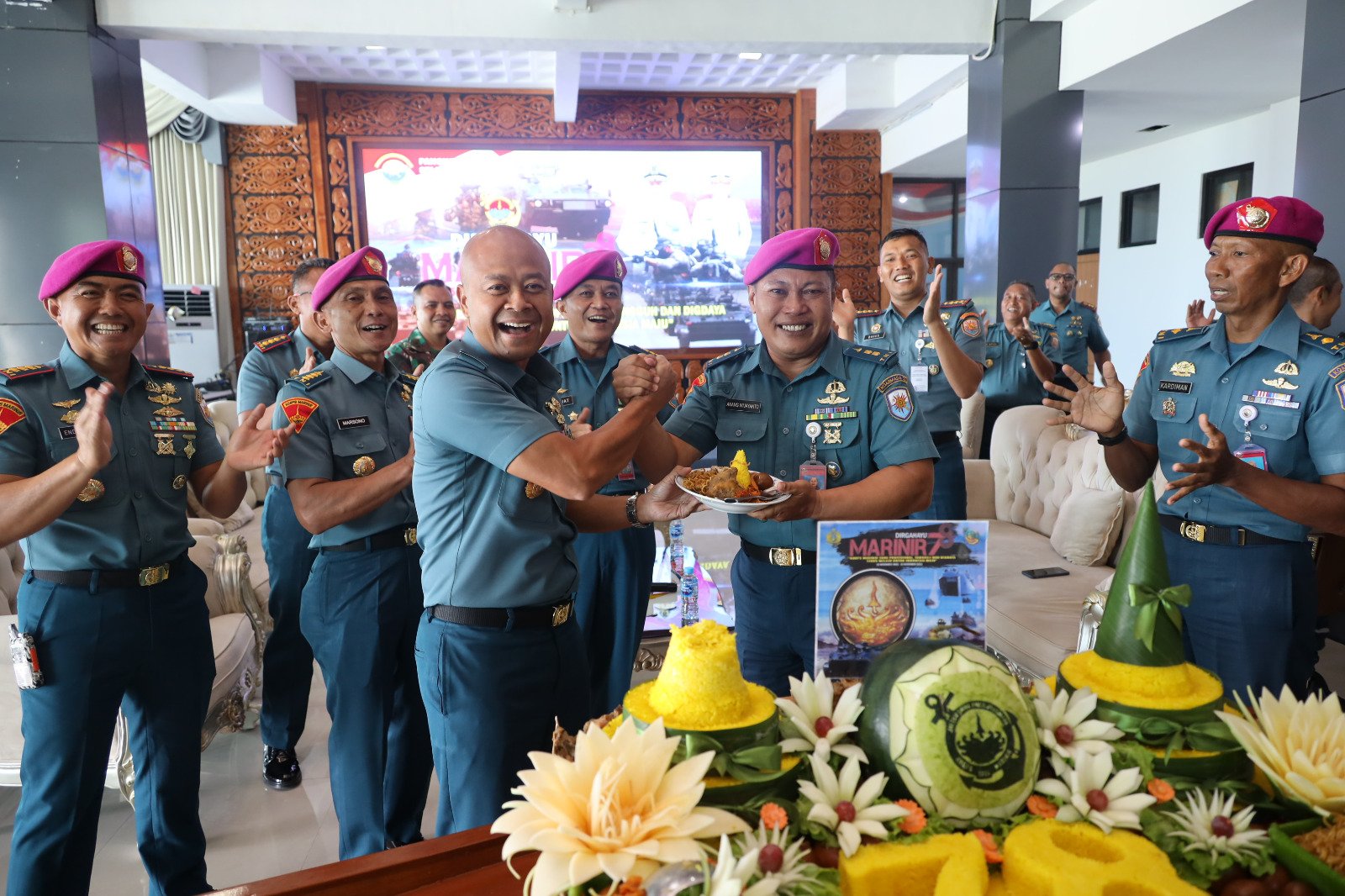 Peringati HUT Ke-78 Marinir TNI AL, Koarmada III Gelar Syukuran