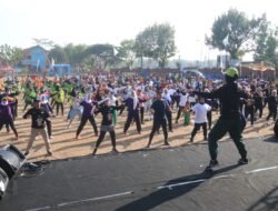 Gelar Senam Sehat, Bupati Ikfina Ajak Masyarakat Perangi Rokok Ilegal