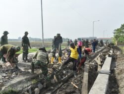 Karya Bakti Kodim 0815/Mojokerto, Bangun Saluran Irigasi Desa Jabontegal