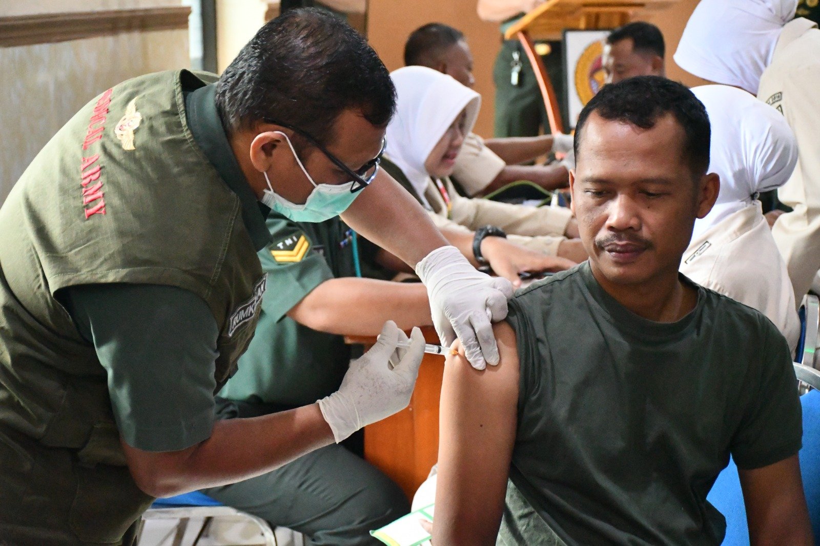 Tangkal Hepatitis B, Kodim 0815/Mojokerto Sempurnakan Vaksinasi Dosis 3