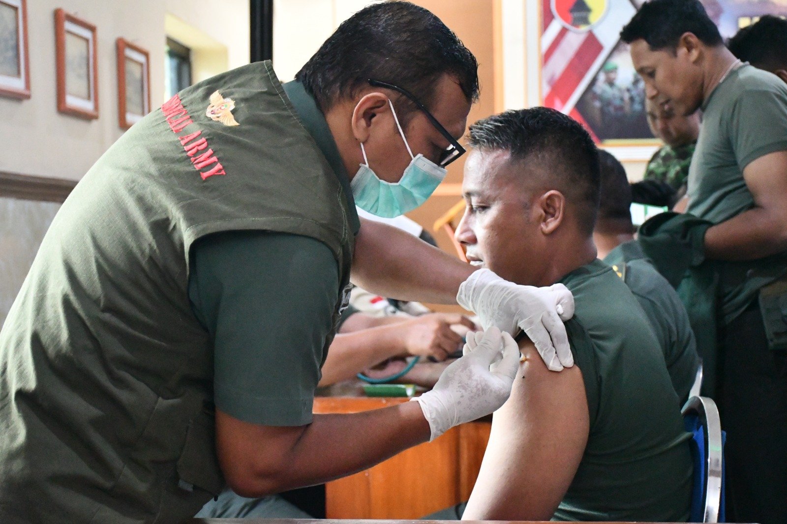 Tangkal Hepatitis B, Kodim 0815/Mojokerto Sempurnakan Vaksinasi Dosis 3