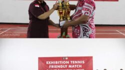 Lapas Kotaagung Menjadi Tuan Rumah Exhibition Tennis Friendly Match Kepala UPT Pemasyarakatan Se - Lampung