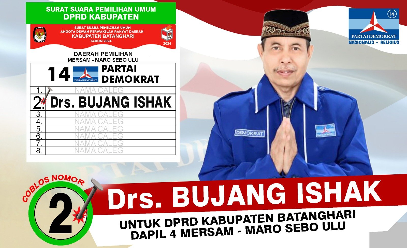 Bukan Sebatas Janji,Drs Bujang Ishak M.M Siap Sumbangkan 50% Gajinya Untuk Masyarakat