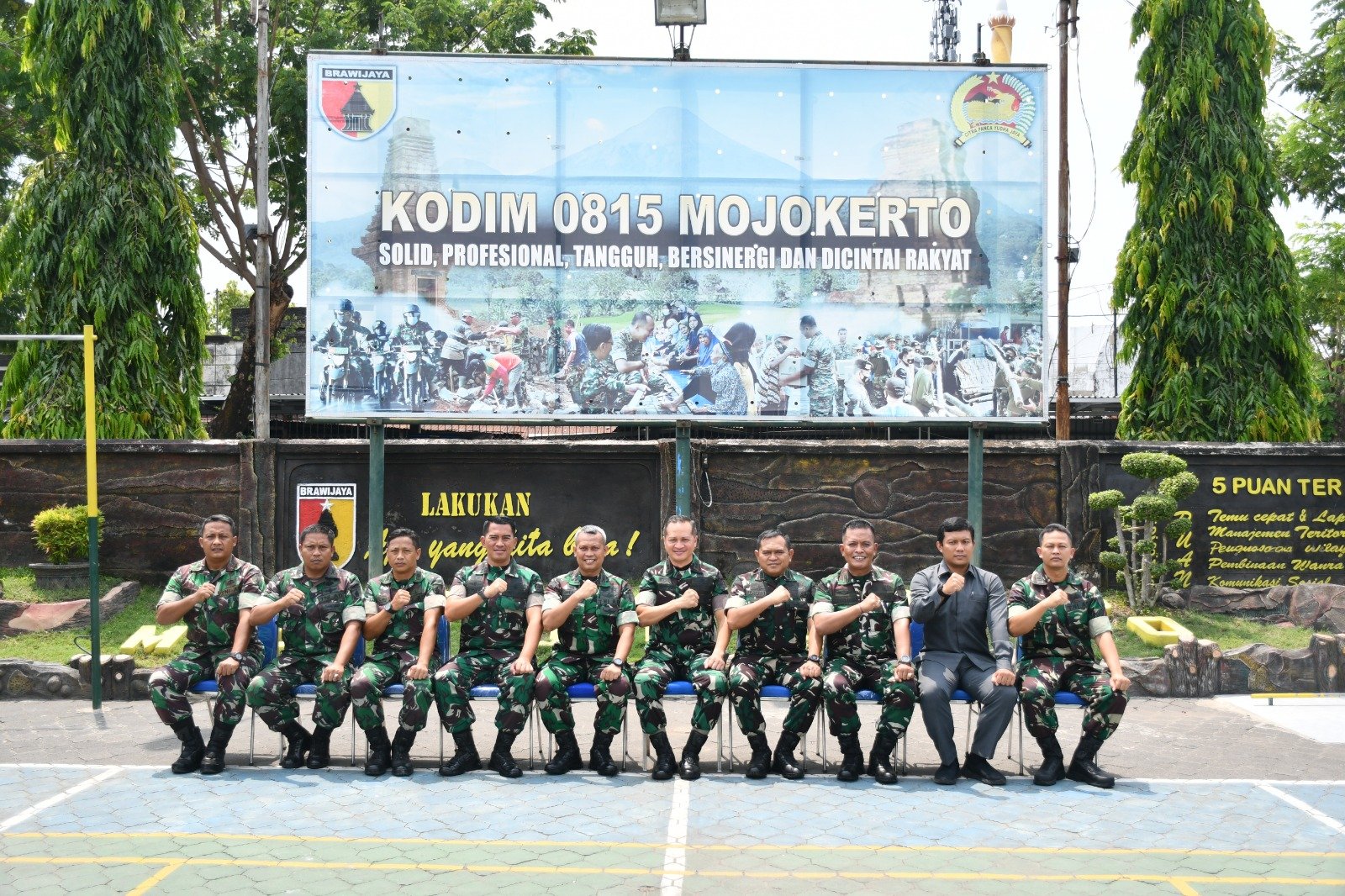 Cek Kesiapan Pam Pemilu, Kodim 0815/Mojokerto Terima Kunjungan Tim Mabesad