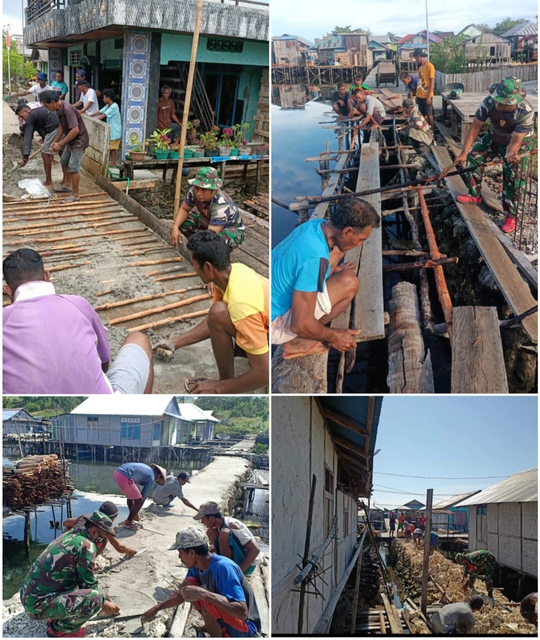 Patut Di Apresiasi Bhabinsa Di Halsel, Kopda Darto Bagun jalan Desa 80M Gunakan angaran Pribadi