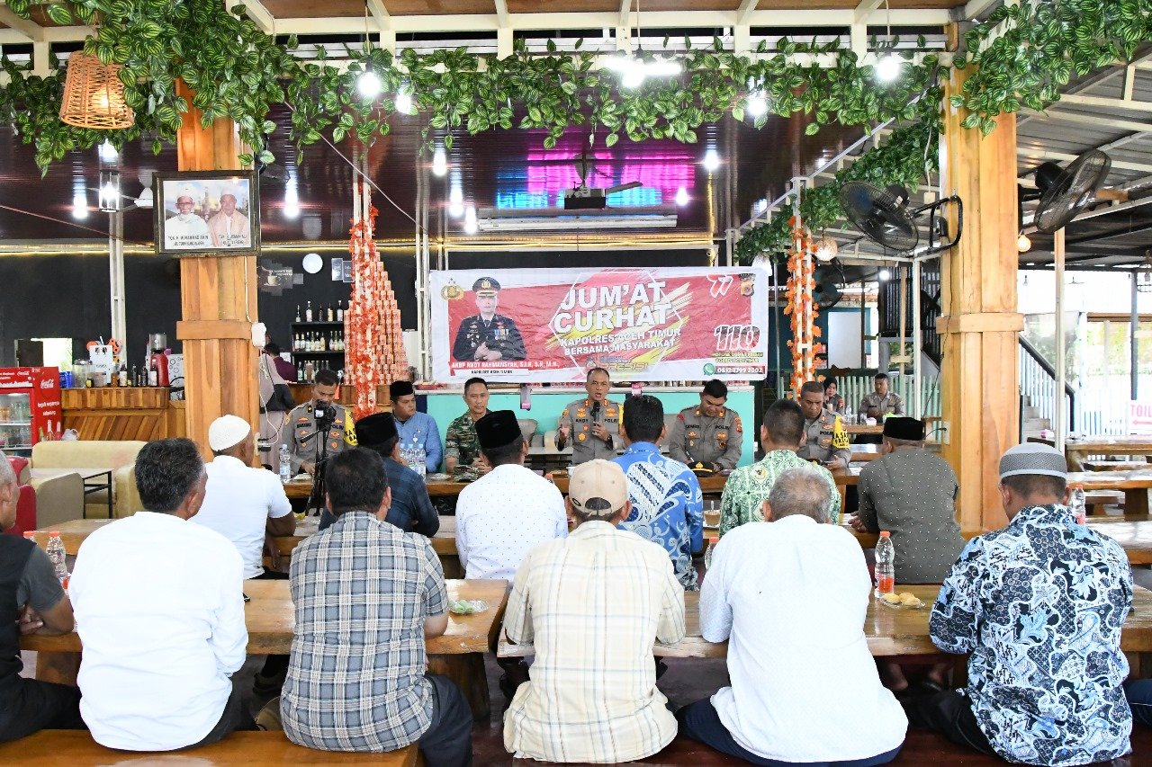 Jumat Curhat Bersama Kapolres Aceh Timur Upaya Cooling System Jelang Pemilu 2024
